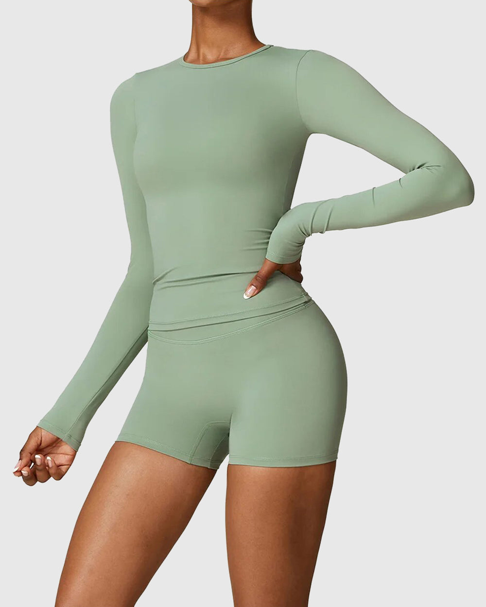 Green Long Sleeve Top