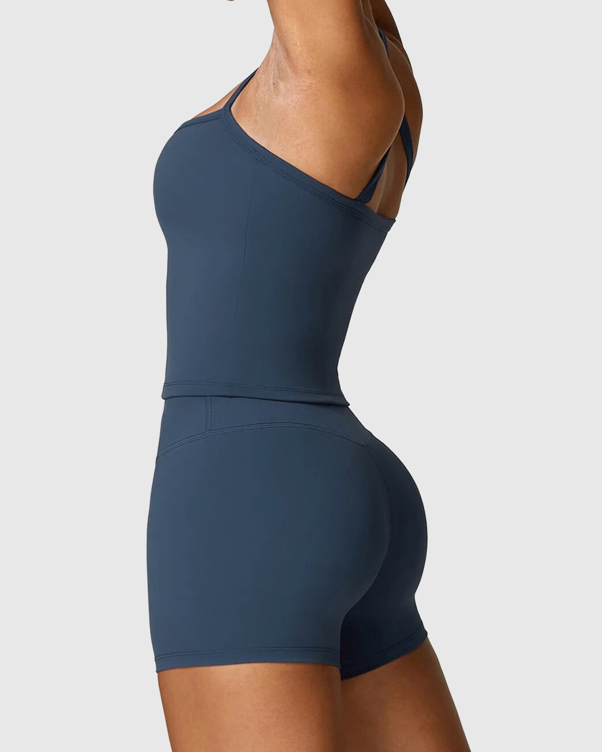 Deep Blue Sporty Strap Tank Top