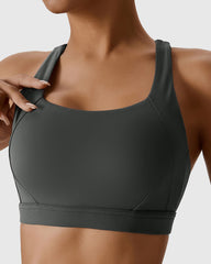 High-Support Sports Bra with Wide Straps